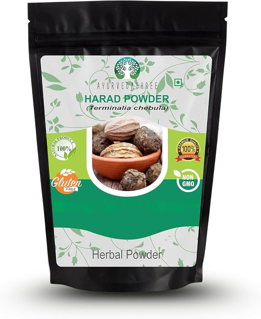 Haritaki poudre 200 Gm I Terminalia poudre de Chebula I une plante ayurvédique pour la désintoxication et la rajeunissement pour Vata I Vata Kapha et Pitta BalancerI non OGM I sans gluten I GMP cerfiée