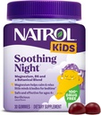 Natrol Kids Nuit apaisante Magnésium Citrate Gummies, aide à calmer et détendre petits esprits et corps pour les personnes à faible teneur en magnésium, plus la vitamine B6 soutient la fonction cérébrale, 30 Gummées Berilicieuses
