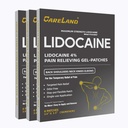 CARELAND Gel de lidocaïne Patch, 18 Compte maximum de la force Douleur Patchs pour le soulagement musculaire dans le cou genou dos et épaules Patch de numération sans parfum pour les nerfs apaisants, les articulations