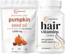 Micro Ingrédients Huile de graines de citrouille avec Saw Palmetto 3000mg Softgels & Vitamines capillaires Capsules complexes