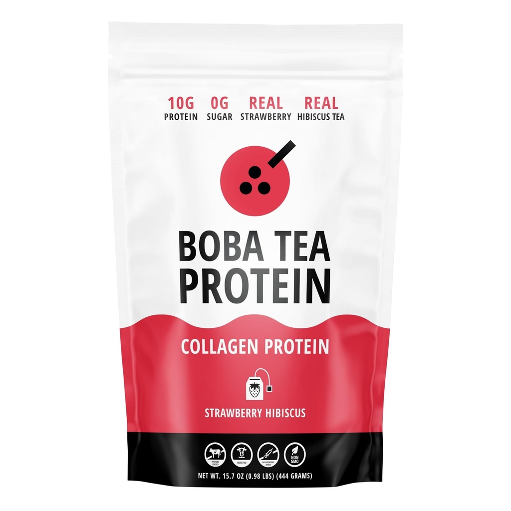 Strawberry Hibiscus Flavored Collagen.