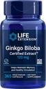 Life Extension Ginkgo Biloba Certified ExtractMC, 120 mg, aide à maintenir la mémoire et la cognition, sans gluten, sans OGM, végétarien, 365 capsules