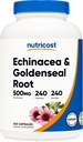 Nutricost Echinacea & Goldenseal Root, 500mg, 240 Capsules - Bouchons végétariens, non OGM, sans gluten