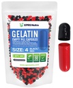 XPRS Nutra Taille 4 Capsules vides - 100 Compter les petites capsules de gélatine vides - Pills Bricolage Capsule Remplissage - Remplir les capsules de gel de pilules pures pour Do-It-Youlf Suppléments (Noir/Rouge)