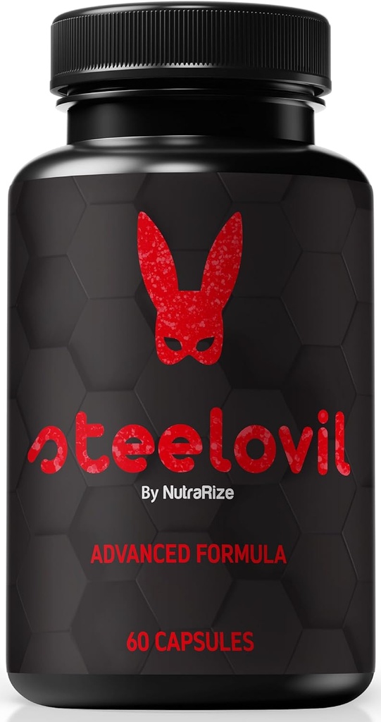 Capsules Steelovil pour hommes, pilules officielles Steelovil pour un soutien complet, All Natural Male Supplément pour soutenir l'énergie et la santé globale, pastilles en acier (60 capsules)