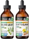BIO KRAUTER Teinture de feuille d'olive 4 Fl. Oz. & Cat's Claw Teinture 4 Fl. Oz.