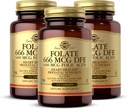 Solgar Folate 666 mcg DFE (acide folique 400 mcg) - 250 comprimés, boîte de 3 - Soutien prénatal - Non-OGM, végétalien, sans gluten, sans produits laitiers, sans casher - 750 portions totales