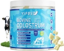 Supplément de colostrum à l'herbe 2000mg, 120 Gummies sans sucre 40% IgG Bovine Colostrum Gummies + Probiotique, Multivitamine Etc pour le soutien immunitaire, Gut Support, Cheveux et peau