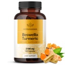 HerbAMAMA Turmeric et Boswellia Extract Capsules - 2100mg Boswellia Serrata & Turmeric Complex avec extrait de poivre noir - Vegan, non-OGM, 95% Curcuminoides Supplément antioxydant, 100 capsules