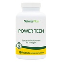 NaturesPlus Source of Life Power Teen - 180 Vegetarian Tablets - Teen Multivitamin with Minerals & Whole Foods for Mental Focus, Energy Booster - Gluten-Free - 90 Servings
