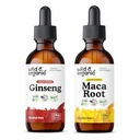 Teinture de ginseng sauvage et biologique 2 fl oz & Maca Teinture de racine 2 fl oz