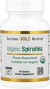 California Gold Nutrition Organic Spirulina Supplement, avec un super aliment vert avec des antioxydants, végétalien amical, sans gluten, non-OGM, 500 mg,60 comprimés