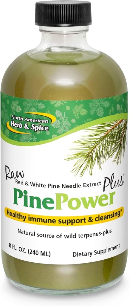NORTH AMERICAN HERB & SPICE Pine Power Plus - 8 fl oz - Soutien immunitaire et cardiovasculaire - 23 portions