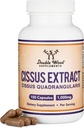 Cissus Quadrangularis Super Extract, 150 Capsules (non-OGM, sans gluten) Supplément alimentaire pour la santé articulaire et Tendon, 1000mg Taille de la portion