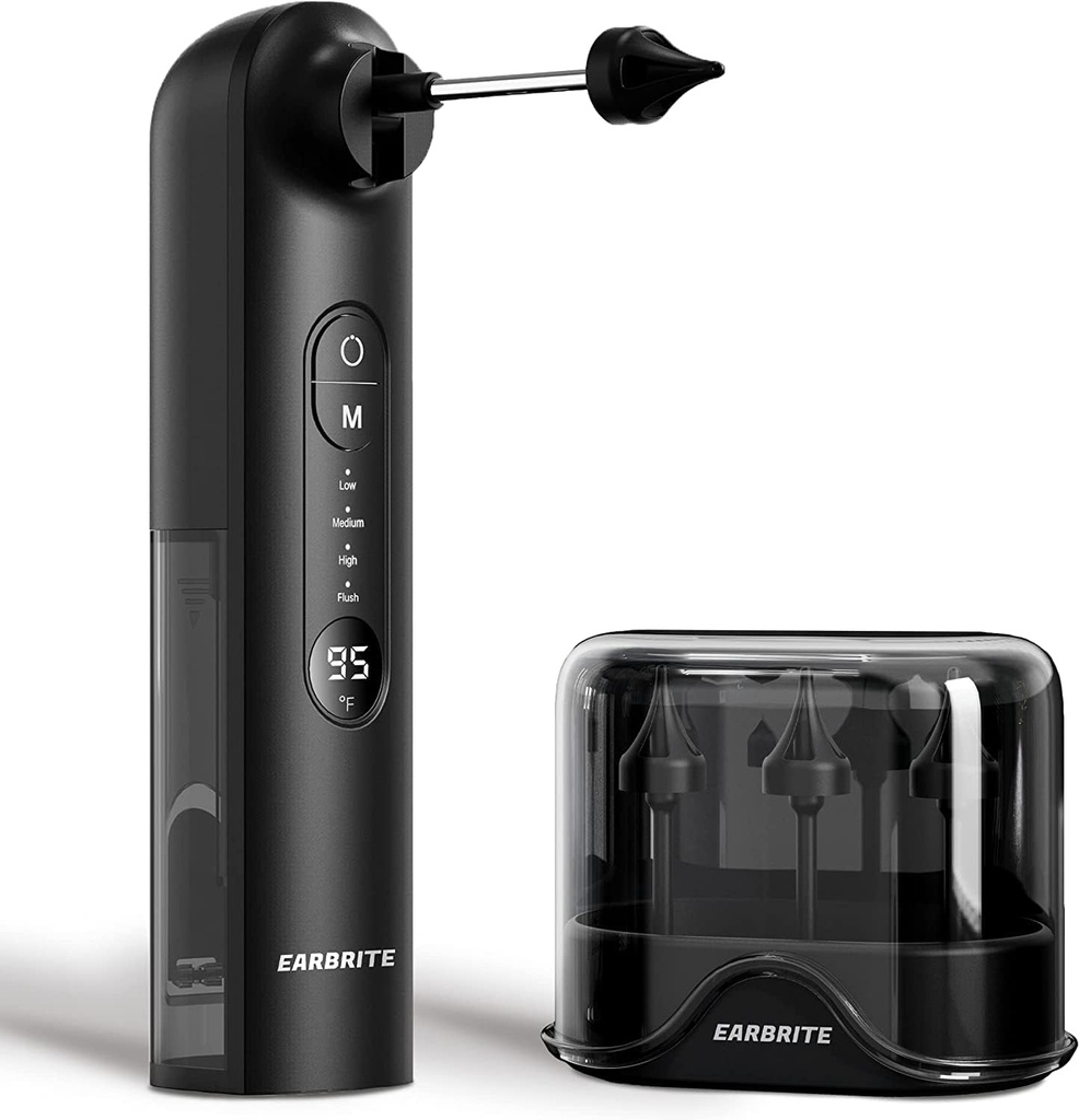 Enlèvement de la cire d'oreille - Irrigation électrique de l'oreille. Système, Nettoyant d'oreille alimenté en eau avec 4 modes de pression