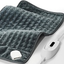 Plaque de chauffage pour les crampes de dos et d'époque, FSA HSA Admissible, 12"x 24" Grande plaque de chauffage électrique pour les crampes, les douleurs musculaires, l'arthrite, l'épaule, la fermeture automatique 2H, machine lavable, humide et sec