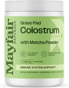 Supplément au colostrum bovin alimenté par l'herbe avec de la poudre de thé vert Matcha, pour les enfants et les adultes, soutien du système immunitaire, santé Gut et récupération musculaire, 60 portions