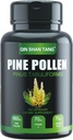 Supplément Pine Pollen wtih Ginger Racine et vitamine C, 99% Cracked Cell Wall,120 Capsules de Veggie,Focus&Immune Améliorer pour les femmes et les hommes