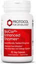 Protocole BioCore Enzymes améliorés - Aide à la digestion des haricots et des légumes crucifères* - Supplément de digestion* - Amylase et lipase - Kosher & Vegan - 90 gélules