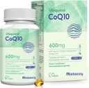 CoQ10 600mg Softgels Extrême Absorption CoQ10 Ubiquinol Supplement Reduced Form Enhanced with Vitamine E & Omega 3 6 9 Exclusive Powerhouse Bon pour la santé 60 Softg
