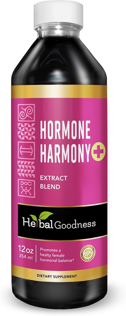 Herbal Goodness Hormone Harmony, Suppléments de ménopause pour les femmes, Balance des hormones pour les femmes, Suppléments de périménopause, Supplément d'estrogène biologique, Hormones heureuses, Fertilité, Allaitement 1 btl (12oz)