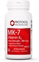 PROTOCOLE POUR LA BALANCE VIE MK-7 Vitamine K2 300mcg - Extra Strength - VIT K Supplément - MK-7 Vitamine K2 Life Balance - Soutien osseux santé et élasticité vasculaire - Non-OGM et végétalien - 60 gélules de Veg