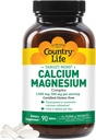 Country Life Cible-Mins Complexe Calcium Magnésium 1000mg/500mg, 90 comprimés, certifié sans gluten, certifié végétalien, certifié non-OGM vérifié