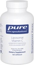 Encapsulations pures Vitamine liposomique C - Supplément de soutien immunitaire* - Nourrissement antioxydant - Vitamine quotidienne - Sans OGM et sans gluten - 120 capsules