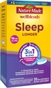 Nature faite Wellblends Dormir plus longtemps, Mélatonine 10mg, L théanine 100 mg, et GABA 100mg, Supplément de sommeil, 35 comprimés Tri-Layer