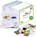 Sacs à pilules 6 mil -Pack of 125- BPA Free 3x2,75 pouces Pochettes à pilules réutilisables pour la médecine avec Écrire sur l'étiquette Effacer les petits sacs à fermeture éclair pour les pilules, les bijoux et l'organisateur de pilules de voyage (Pack of 125)