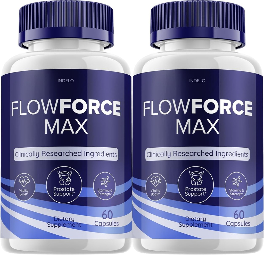 (2 Pack) FlowForce Max Supplément d'énergie avancée, Supplément pour les hommes, Flow Force Max, Suppléments Flowforce Max pour les hommes Supplément de santé, FlowForce Max Avis (120 Capsules)