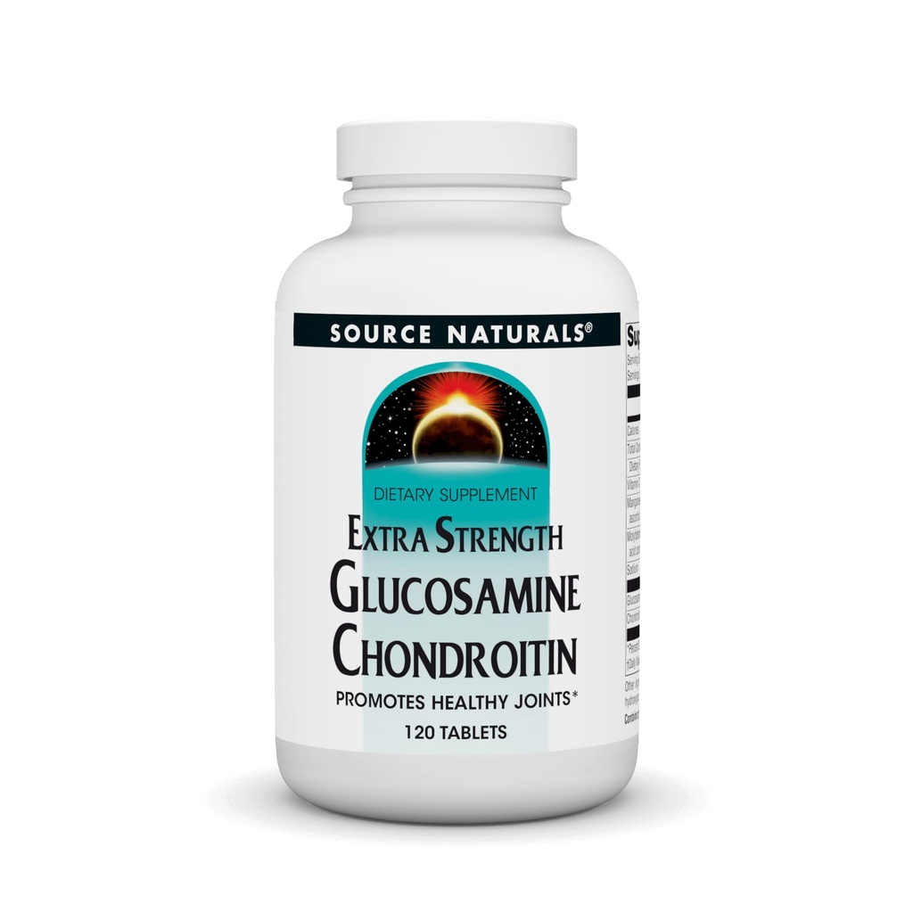 Source Naturals Extra Strength Glucosamine Chondritine,Promouvoir des articulations saines* - 120 comprimés