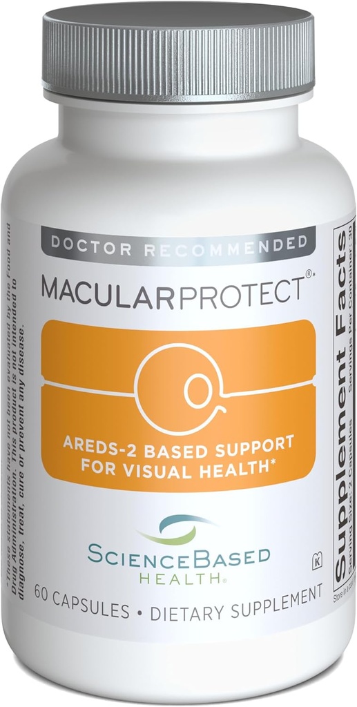 Formule AREDS 2 MacularProtect – Vitamine et supplément minéral pour la santé des yeux avec la lutéine, la zéaxanthine et les vitamines B (B6, B12 et Folate) pour le soutien extra maculaire – 60 capsules