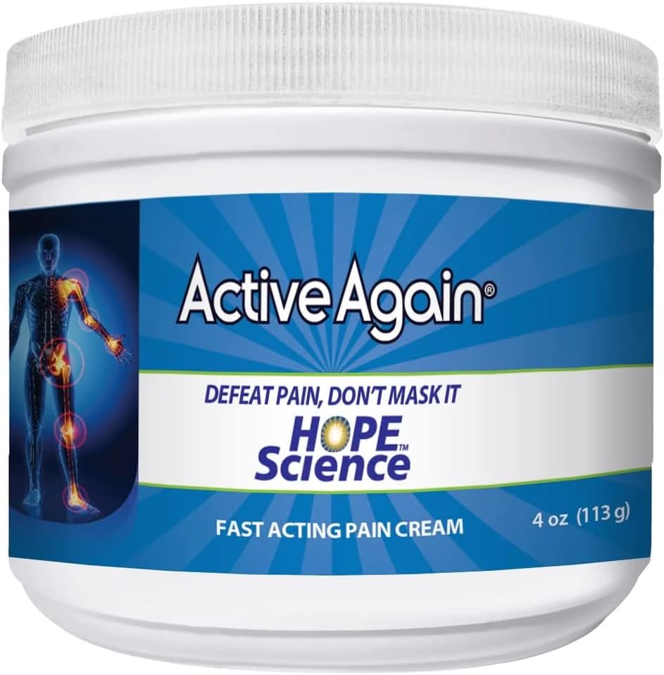 AGAIN ACTIF Crème articulaire et musculo-squelettique, 4 oz Prouvé cliniquement pour la santé articulaire et la mobilité, Muscle, Dos, genou, épaule. Résultats à long terme.