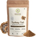 ROOTED Active's Turkey Tail Mushroom Extract Powder, USDA & EU Certified Organic| 35% Beta Glucans - Lab Verified | Gut Health, Liver, Immunity Support (2.11 Ounce)