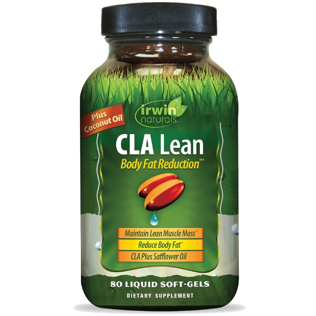 Irwin Naturals CLA Réduction de la graisse du corps maigre – 80 Soft-Gels liquides