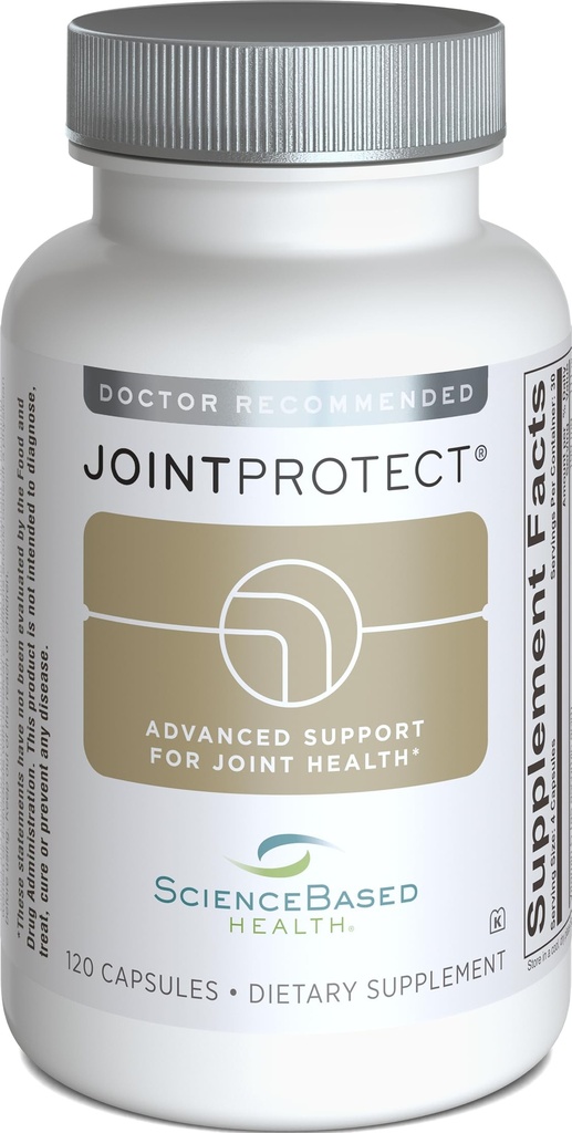 ScienceBased Health JointProtect – Advanced Joint Support with Glucosamine Sulfate, Boswellia (30% AKBA), Longvida Curcumin, FruiteX-B, & Vitamin C – for Flexibility & Cartilage Health – 120 Capsules