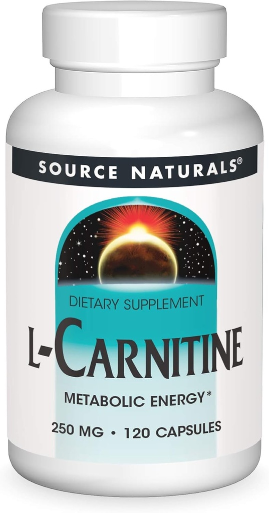 Source Naturals L-Carnitine, Énergie métabolique*, 250mg - 120 Capsules