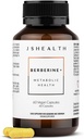 JSHealth Vitamines Formule Berberine+ — Supplément Berberine pour la santé métabolique — Végétaux, sans gluten et non OGM. (60 comprimés)