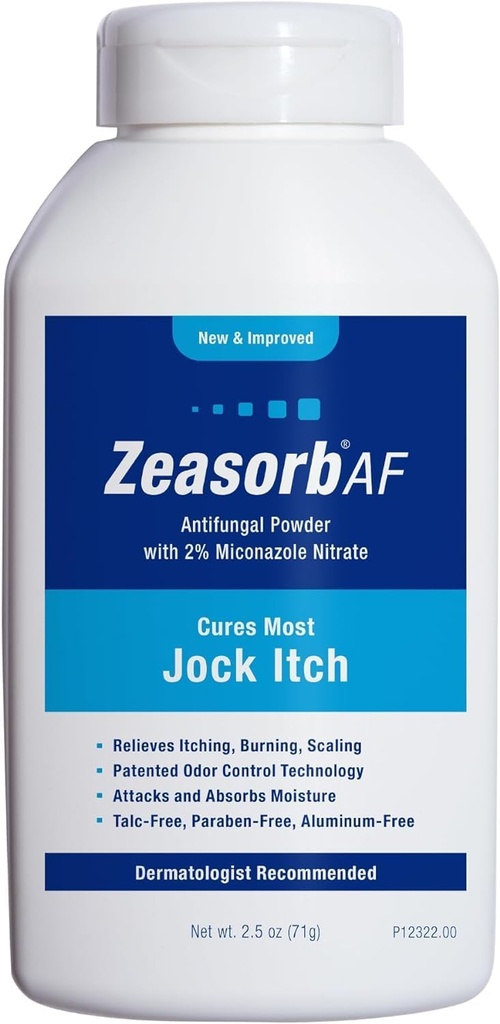 Zeasorb Super Absorbent Antifungal Treatment Powder for Jock Itch 2.5 oz by Zeasorb-Af