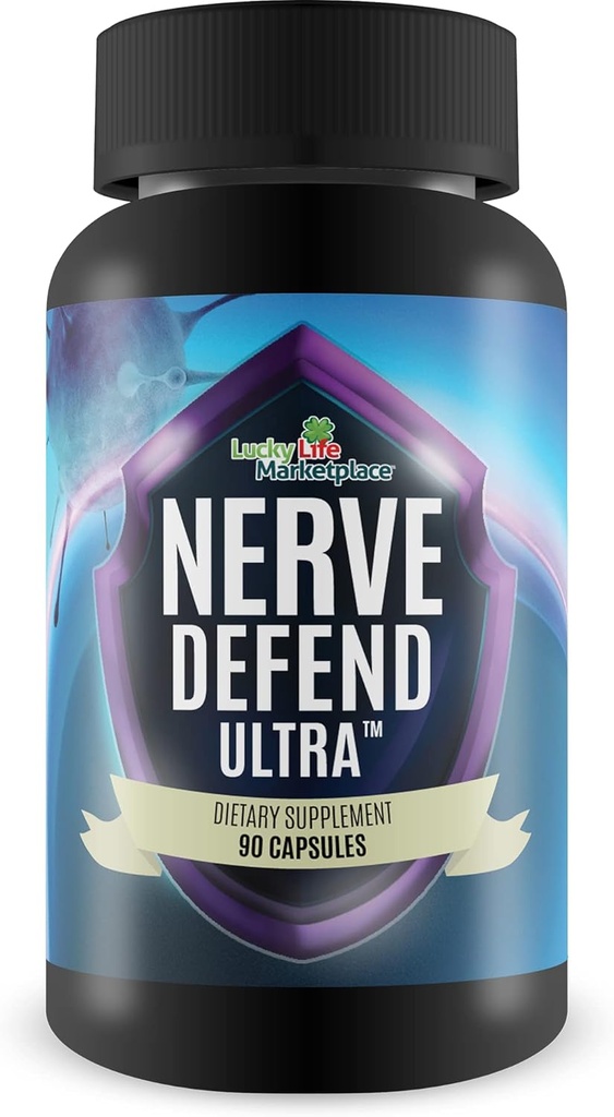 Nerve Defense Ultra - Supplément de soutien de la santé Nerve - Magnésium, Calcium, Vitamine D - Soutien Fonction et Circulation Nerve santé - Aide Soothe Nerve Disconfort dans les doigts, les mains, les orteils et les pieds