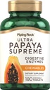 Piping Rock Papaya Enzymes digestifs Chewables (180 comprimés) Supplément pour les femmes et les hommes