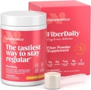 FiberDaily Delicious Fiber Powder - Psyllium Organic Husk, Agave Inulin & Sunfiber® Guar Gum Limonade de fraise, sans sucre, fibre soluble, supplément de fibre prébiotique, végétalien, 30 portions