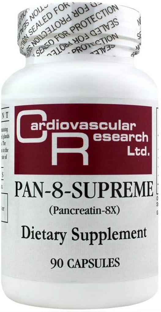 Recherche cardiovasculaire Pan-8-supreme Pancréatine, Blanc, 90 Compte