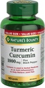 Nature's Bounty Curcumine Turmère 1000mg Plus Poivre Noir, 90 Capsules