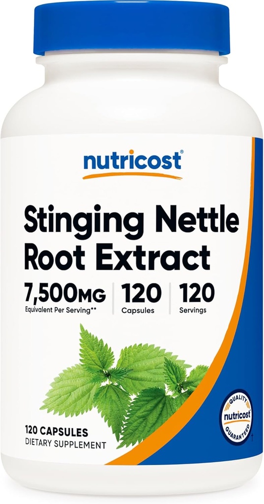 Nutricost Extrait de racine de nébuleuse sting 7500mg équivalent, 120 Capsules - Végétarien amical, non-OGM, sans gluten