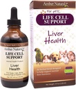 Amber NaturalZ Life Cell Support Herbal Supplement for Dogs, Cats, Birds, Rabbits, and Guinea Pigs | Supports Normal Liver Function and Lymphatic Health | Natural Aid for Detoxification
