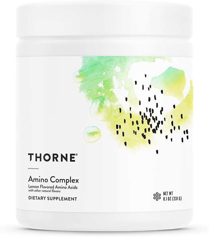 THORNE - Complexe Amino - AEA et BCAA validés cliniquement poudre pour pré ou post-entraînement - favorise la récupération de masse musculaire maigre et d'exercice* - NSF certifié pour le sport - 30 portions - 8.1 Oz - Citron