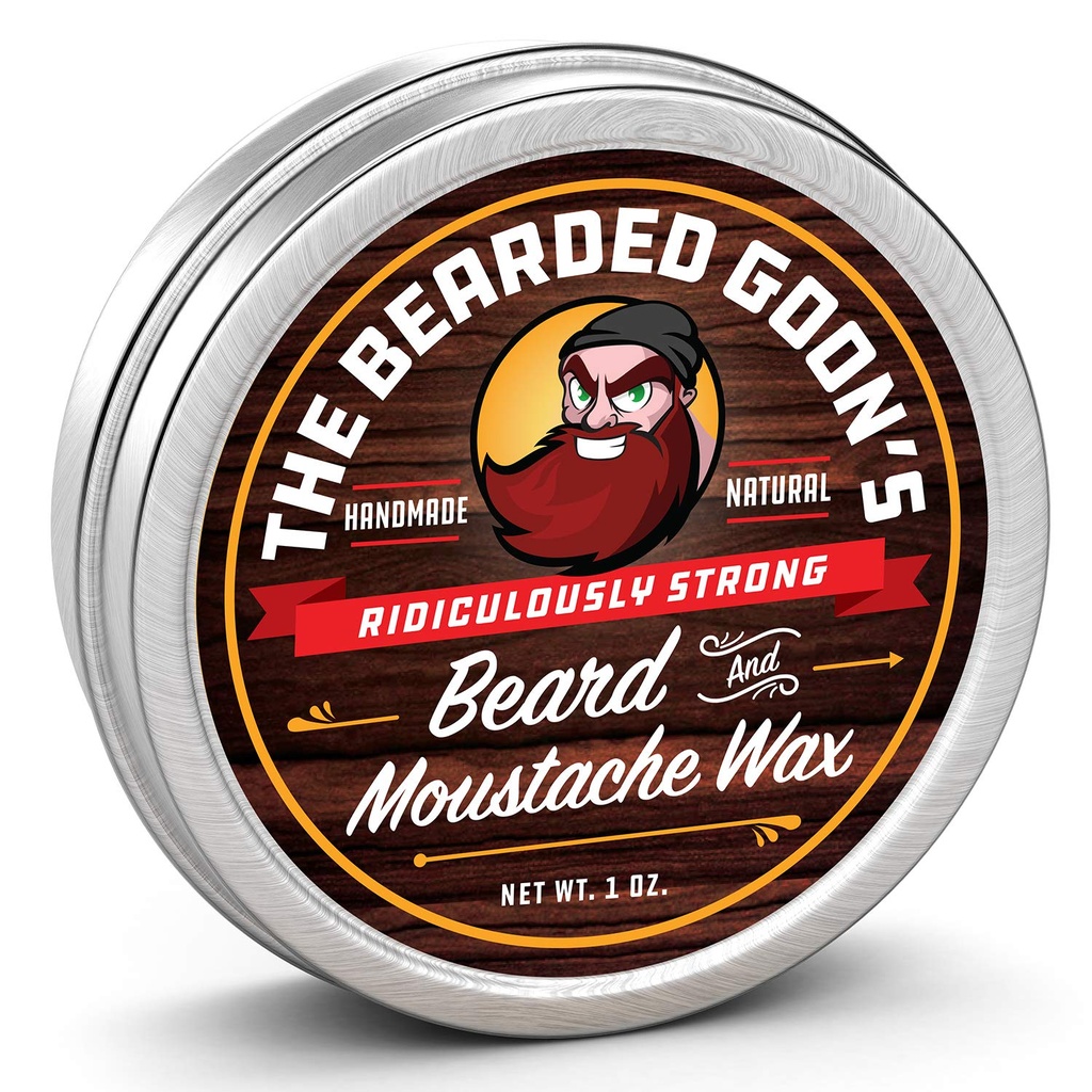 Ridiculously Strong Mustache and Beard Wax for Men | All Day Style Control to Tame Facial Hair | All Natural Handlebar Moustache Wax - 1oz (30ml)