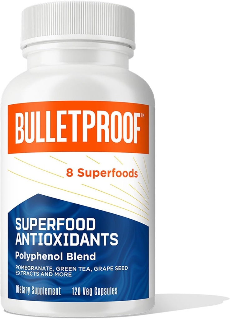 Capsules anti-oxydants, 120 capsules, supplément à la lutte contre les radicaux libres et soutien au vieillissement en santé, mélange de polyphénol, emballage mai Vary